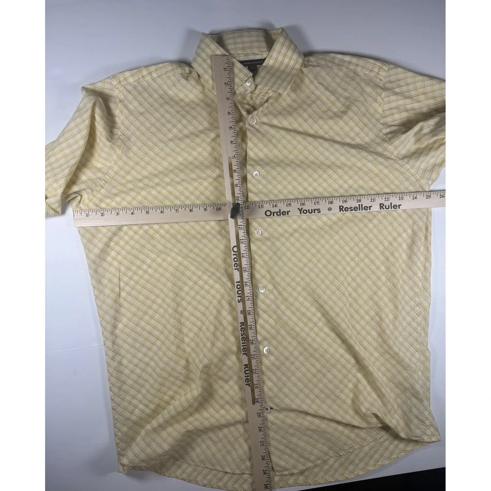 Banana Republic Shirt Mens Large Plaid Button Down Long Sleeve Classic Dress Wor